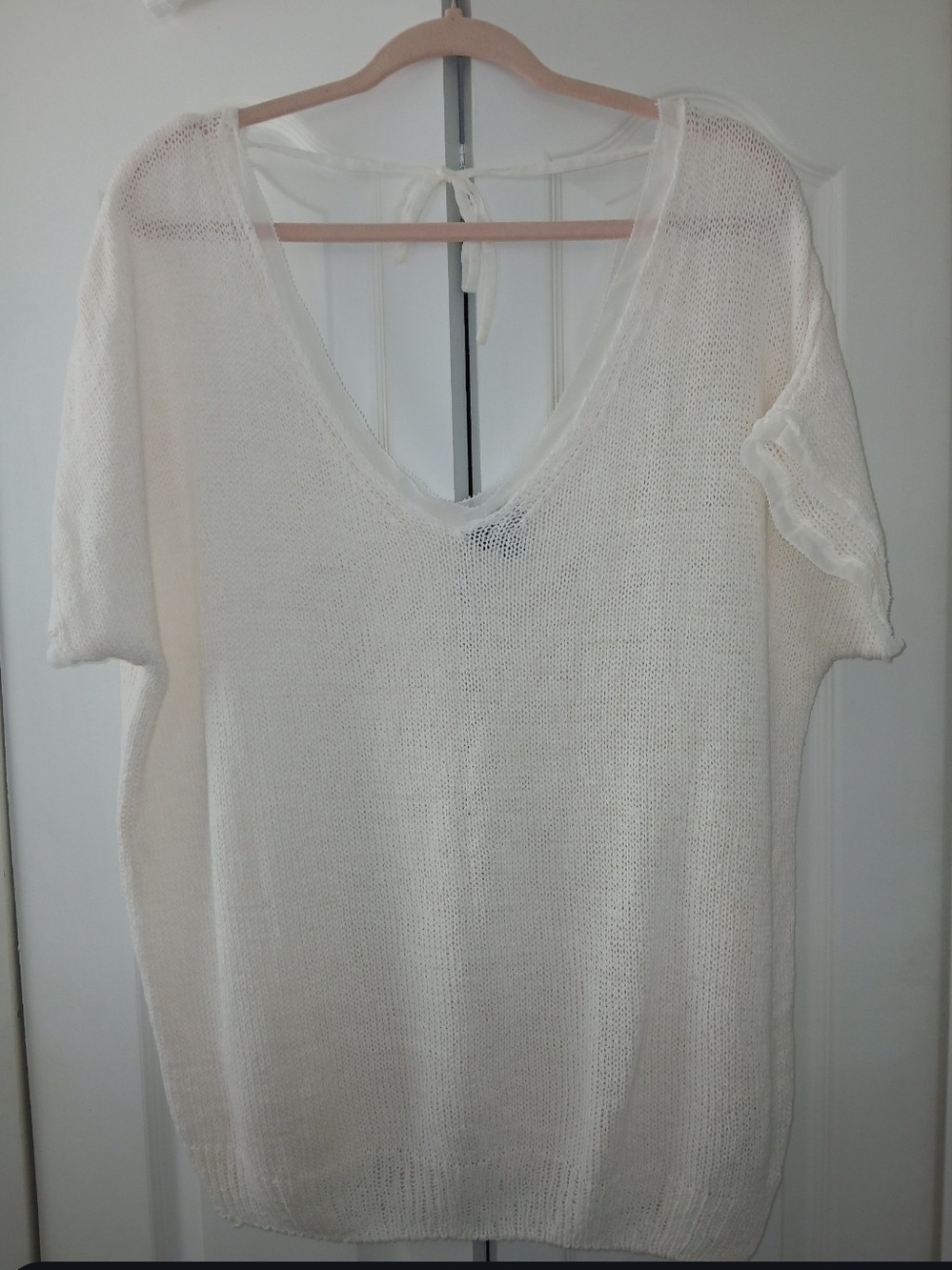 torrid Cream V-Neck Lightweight Knit Top